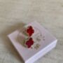 Red Clover Stud Earrings, thumbnail 3 of 4