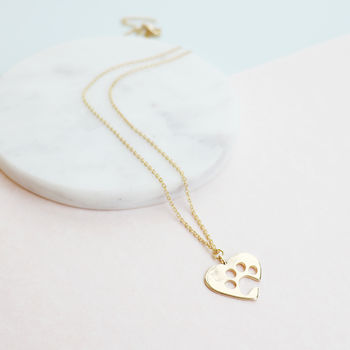 Personalised Paw Print Heart Necklace, 6 of 11