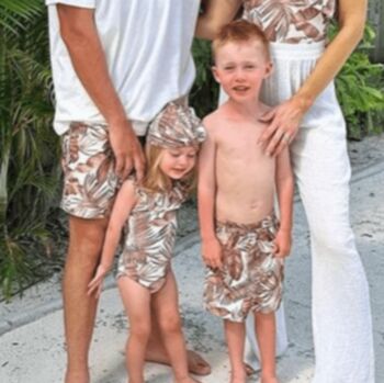 Matching Family Boy's Tropical Print Swimshorts, 3 of 7