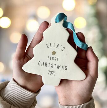 Personalised Baby’s First Christmas Tree Decoration, 3 of 3