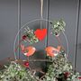 Christmas Robins With Love Heart Hanging Decoration, thumbnail 2 of 2