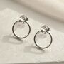 Sterling Silver Circle Studs, thumbnail 2 of 5