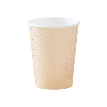 Peach And Gold Fringed Paper Cups, 2 of 3