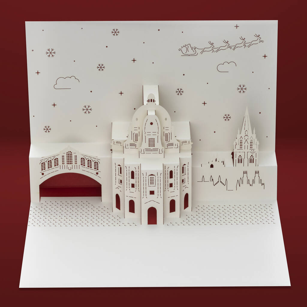 Oxford Skyline Pop Up Christmas Card, 1 of 2