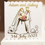 Personalised Bride + Groom Card In Gold Silver Or Black, thumbnail 3 of 6
