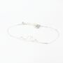 Asri Hammered Wave Silver Plated Anklet, thumbnail 2 of 3