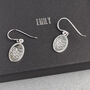 I Love You Silver Drop Earrings, thumbnail 1 of 5