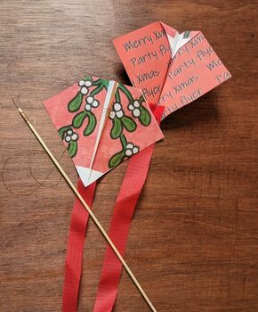 Personalisable Xmas Flyer Indoor Kite For Festive Fun, 9 of 12