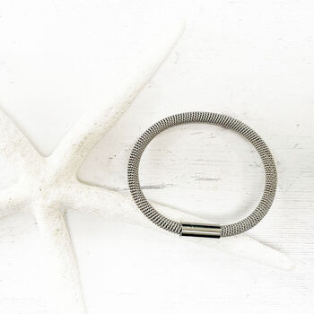 Modern Stainless Steel Mesh Rope Bracelet For Him, 4 of 8