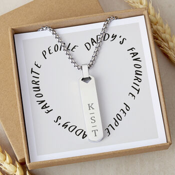 Personalised Daddy's Favourite People Initial Pendant, 3 of 11