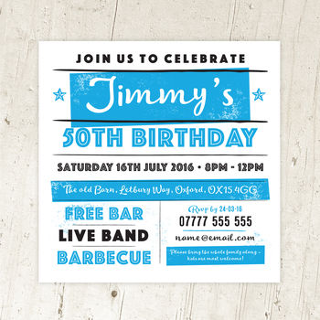 Personalised Party Invitations For All Ages, 4 of 7