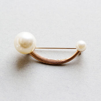 Rose Gold Pearl Pin Scarf Brooch, 4 of 7