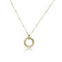 Ether Loop Charm Necklace In Sterling Silver/Gold Plated, thumbnail 2 of 6