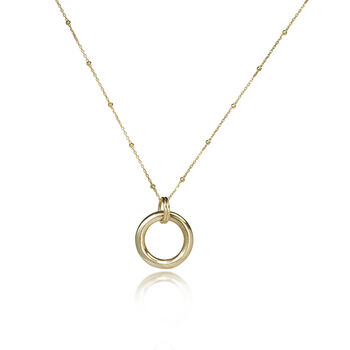 Ether Loop Charm Necklace In Sterling Silver/Gold Plated, 2 of 6