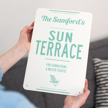 Personalised Sun Terrace Metal Sign, 3 of 6