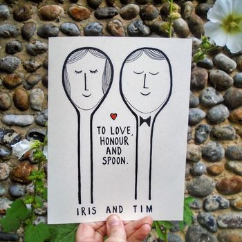 Personalised Couples Wedding / Anniversary Card, 4 of 4