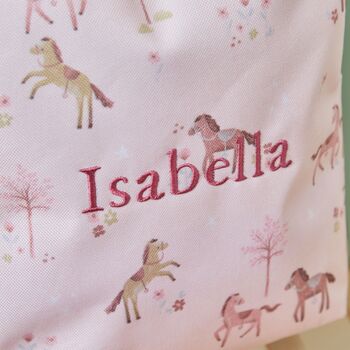Personalised Ponies Medium Grab Handle Backpack, 7 of 7