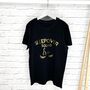 Personalised Sleepover Squad Black And Gold T Shirts, thumbnail 5 of 5