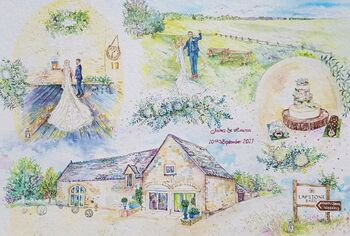 Personalised Wedding Venue Watercolour Painting, 3 of 12