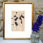 Cream Japanese Abstract Leaf Print, thumbnail 1 of 3