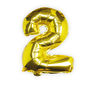 Individual Gold No Helium Number Party Balloon Two, thumbnail 2 of 3