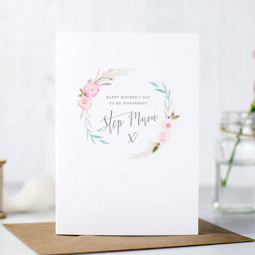 'To My Wonderful Step Mum' Mother's Day Card