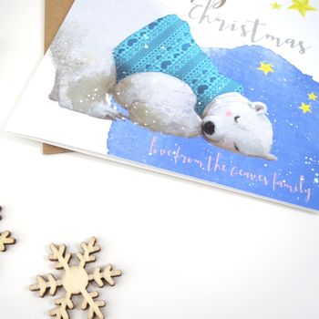 Personalised Polar Bear Christmas Card, 3 of 3
