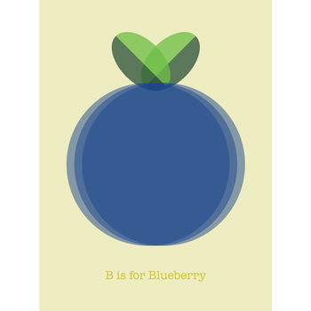 B Is For Blueberry Art Print, 2 of 2