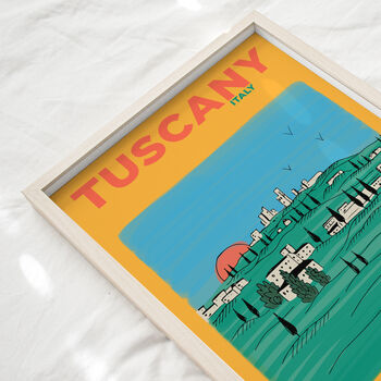Personalised Tuscany Travel Illustration Print, 3 of 6
