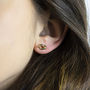 Gold Friendship Knot Stud Earrings, thumbnail 1 of 7