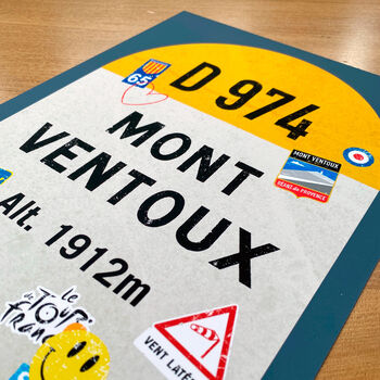 Personalised Tour De France Road Sign Art, Mont Ventoux, 5 of 9