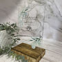 Botanical Personalised Acrylic Photo Snap Wedding Sign Clear, thumbnail 5 of 5