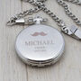 Personalised Silver Plated Groomsmen Icon Pocket Watch, thumbnail 3 of 7
