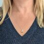 The Orb Clear Quartz April Birthstone Necklace, Silver, thumbnail 5 of 7