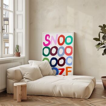 Snoooze | Colourful Bedroom Art Print, 2 of 3