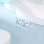 Sterling Silver Opal Blue Cz Butterfly Stud Earrings, thumbnail 1 of 11
