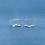 Branch Leaf Hook Earrings, Leaf Hoops, thumbnail 3 of 7