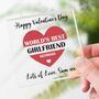Personalised World’s Best Girlfriend/Wife Acrylic Block, thumbnail 1 of 4