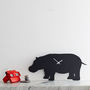 Hippo Clock With Wagging Tail, thumbnail 1 of 4