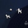 Sterling Silver Poodle Dog Stud Earrings, thumbnail 4 of 12