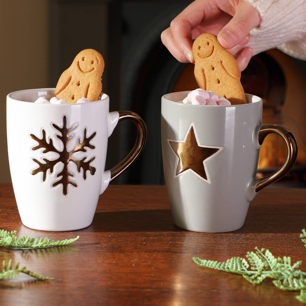 two hot chocolate mugs gift set by dibor