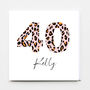 Leopard Happy Birthday Age Greeting Card, thumbnail 1 of 5