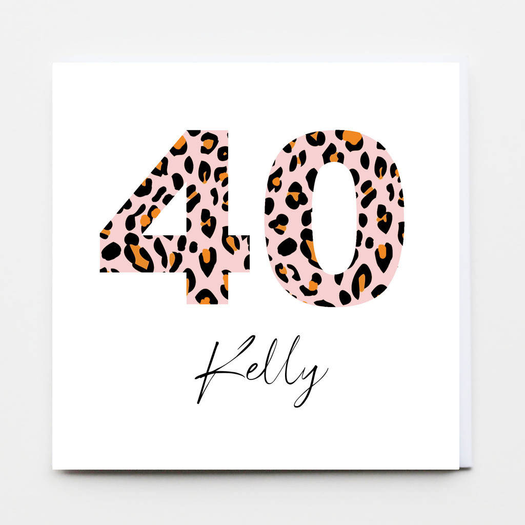 Leopard Happy Birthday Age Greeting Card, 1 of 5