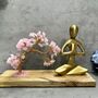 Yoga Figurine With Quartz Gem Tree Yoga Gift Ornament Gift Namaste, thumbnail 1 of 8