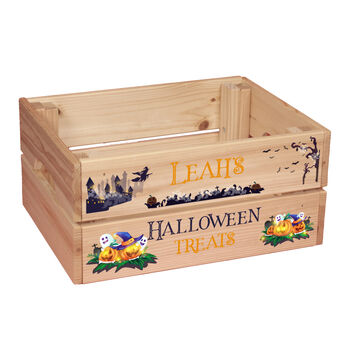 Personalised Halloween Trick Or Treat Crate, 2 of 4