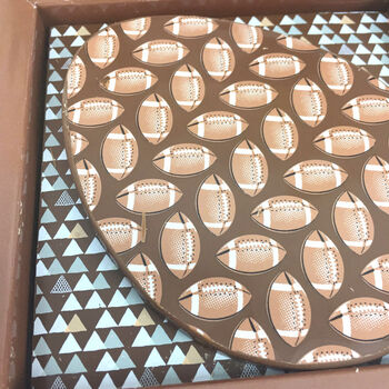 Rugby Chocolate Easter Egg Personalised Message Gift, 2 of 4