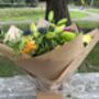 Bright Hand Tied Bouquet Includes Yellow Roses, thumbnail 6 of 7