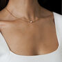 October Birthstone Opal Gold Necklace, thumbnail 2 of 6
