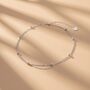 Sterling Silver Anklet Bridesmaid Gift | Delicate Bridal Party Jewellery, thumbnail 1 of 11