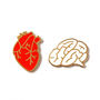 Heart And Brain Pin Brooches, thumbnail 12 of 12